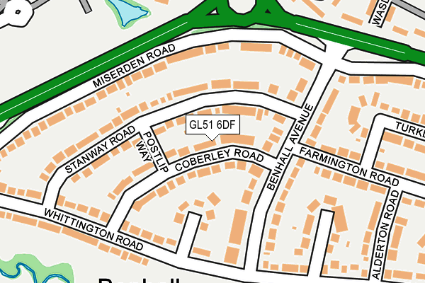 GL51 6DF map - OS OpenMap – Local (Ordnance Survey)