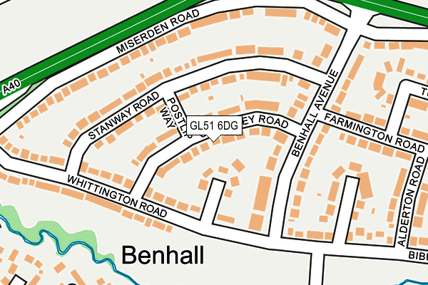 GL51 6DG map - OS OpenMap – Local (Ordnance Survey)