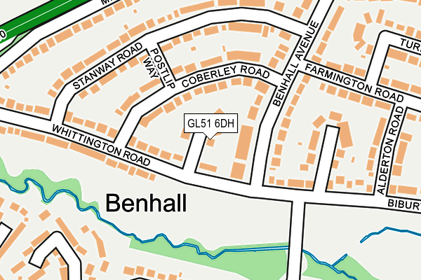 GL51 6DH map - OS OpenMap – Local (Ordnance Survey)