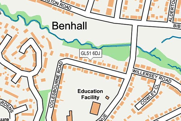 GL51 6DJ map - OS OpenMap – Local (Ordnance Survey)