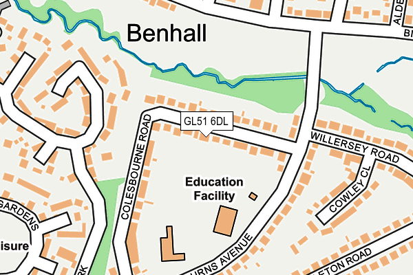 GL51 6DL map - OS OpenMap – Local (Ordnance Survey)