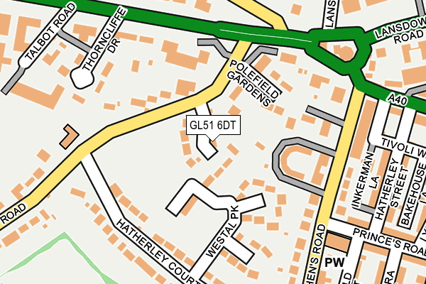 GL51 6DT map - OS OpenMap – Local (Ordnance Survey)