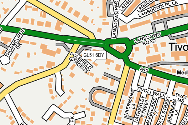 GL51 6DY map - OS OpenMap – Local (Ordnance Survey)