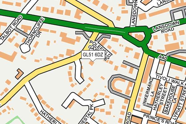 GL51 6DZ map - OS OpenMap – Local (Ordnance Survey)