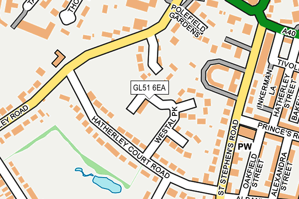 GL51 6EA map - OS OpenMap – Local (Ordnance Survey)