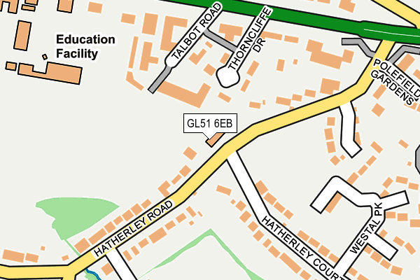 GL51 6EB map - OS OpenMap – Local (Ordnance Survey)