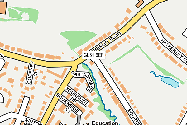 GL51 6EF map - OS OpenMap – Local (Ordnance Survey)