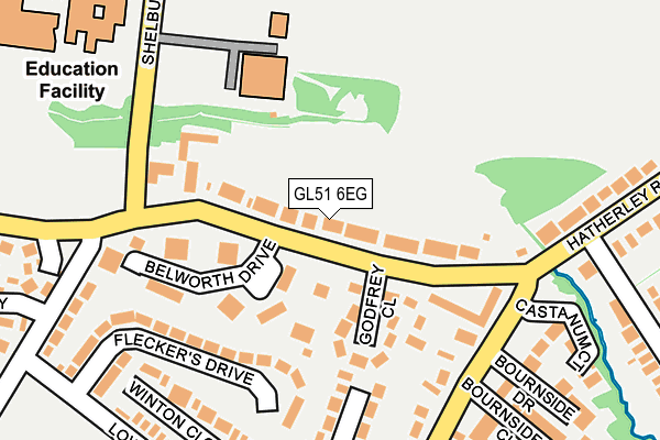 GL51 6EG map - OS OpenMap – Local (Ordnance Survey)