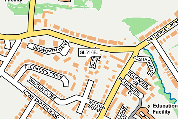 GL51 6EJ map - OS OpenMap – Local (Ordnance Survey)