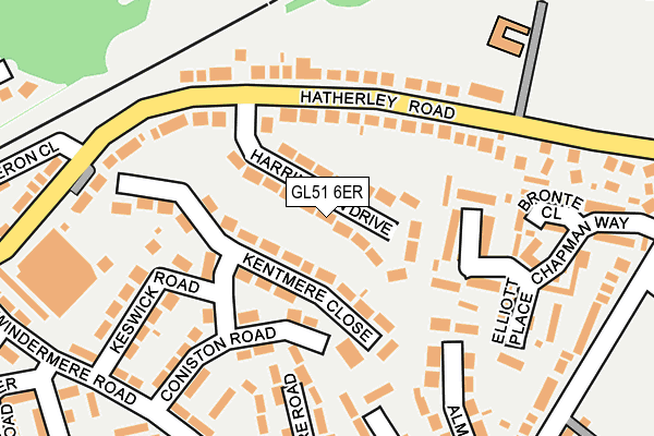 GL51 6ER map - OS OpenMap – Local (Ordnance Survey)