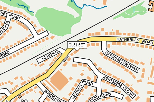 GL51 6ET map - OS OpenMap – Local (Ordnance Survey)