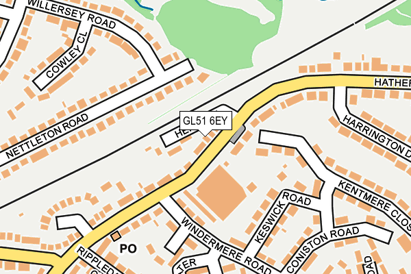 GL51 6EY map - OS OpenMap – Local (Ordnance Survey)