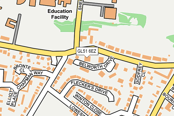 GL51 6EZ map - OS OpenMap – Local (Ordnance Survey)