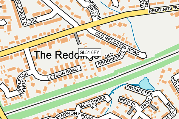 GL51 6FY map - OS OpenMap – Local (Ordnance Survey)