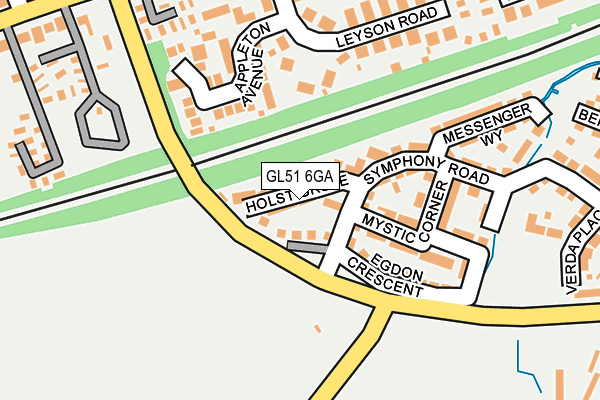 GL51 6GA map - OS OpenMap – Local (Ordnance Survey)