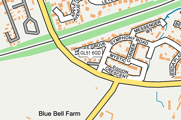 GL51 6GD map - OS OpenMap – Local (Ordnance Survey)