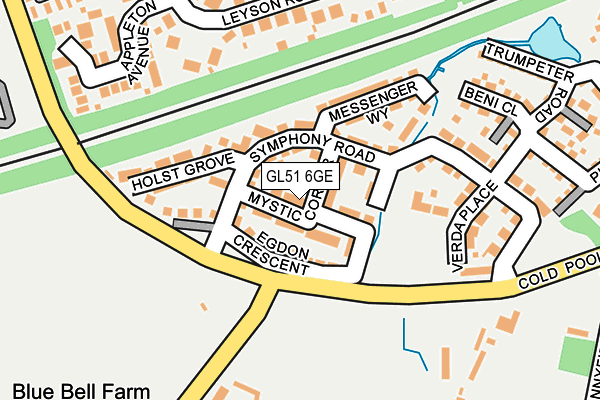 GL51 6GE map - OS OpenMap – Local (Ordnance Survey)