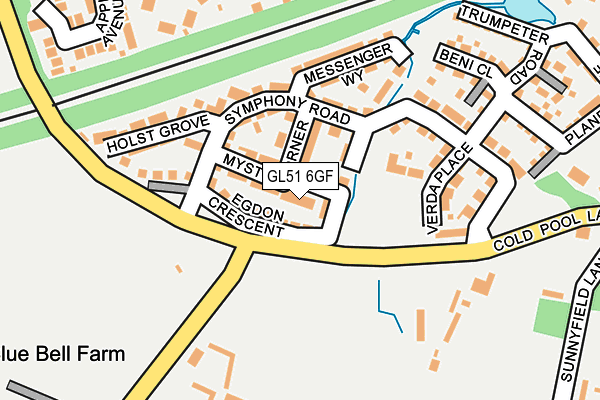 GL51 6GF map - OS OpenMap – Local (Ordnance Survey)