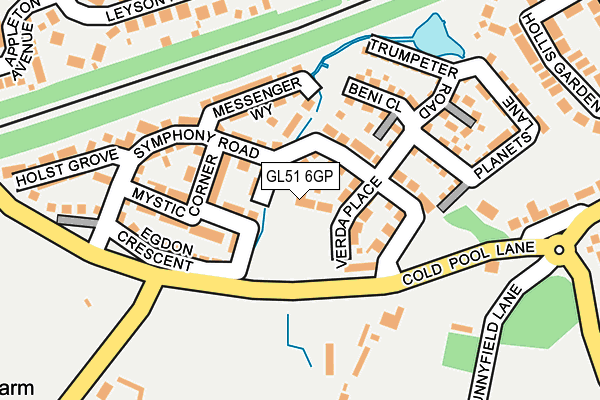 GL51 6GP map - OS OpenMap – Local (Ordnance Survey)