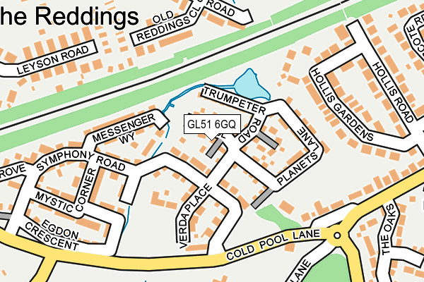 GL51 6GQ map - OS OpenMap – Local (Ordnance Survey)