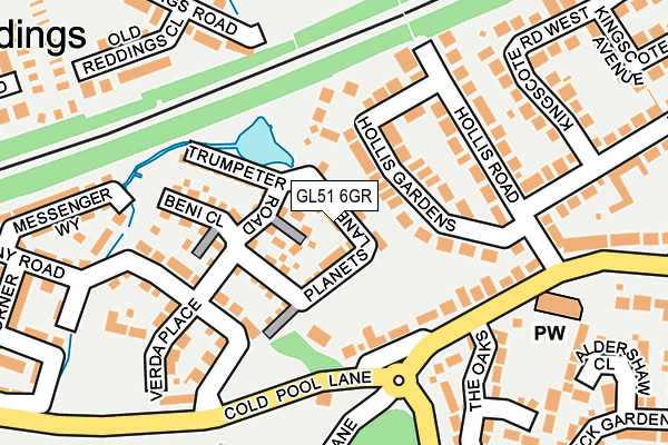 GL51 6GR map - OS OpenMap – Local (Ordnance Survey)