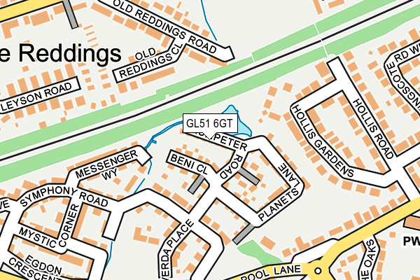 GL51 6GT map - OS OpenMap – Local (Ordnance Survey)
