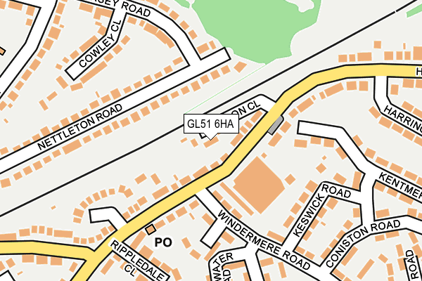 GL51 6HA map - OS OpenMap – Local (Ordnance Survey)