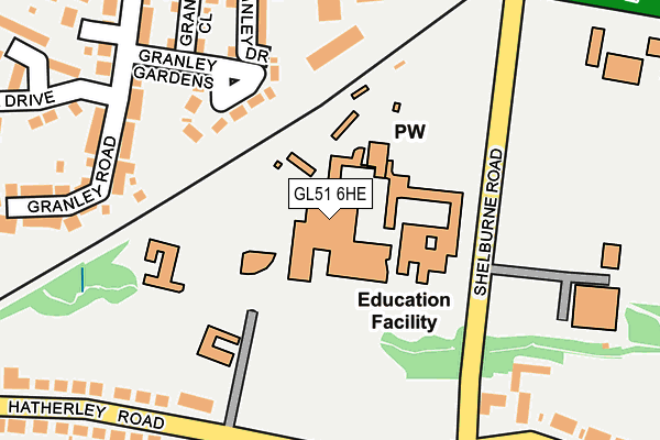 GL51 6HE map - OS OpenMap – Local (Ordnance Survey)