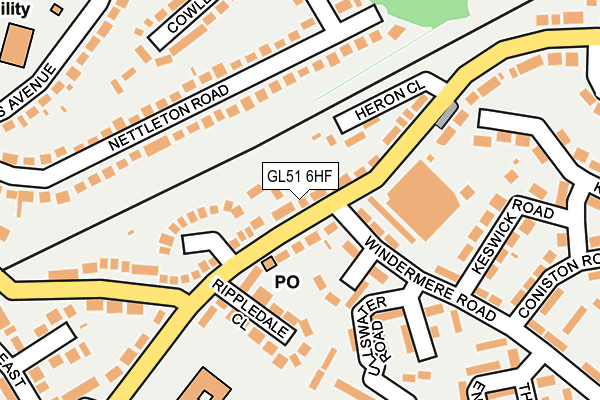 GL51 6HF map - OS OpenMap – Local (Ordnance Survey)