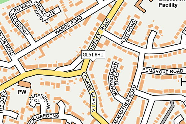 GL51 6HU map - OS OpenMap – Local (Ordnance Survey)