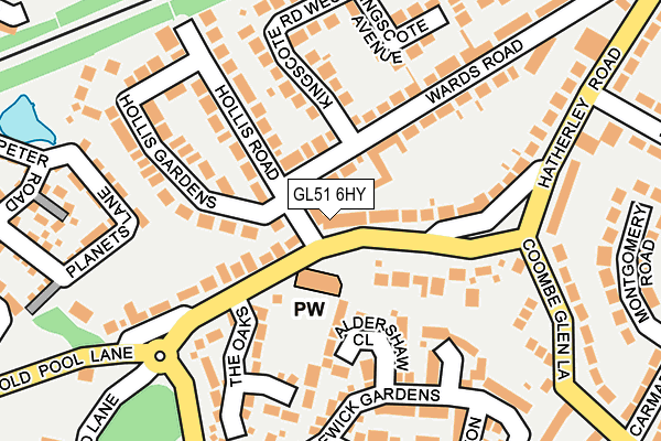 GL51 6HY map - OS OpenMap – Local (Ordnance Survey)