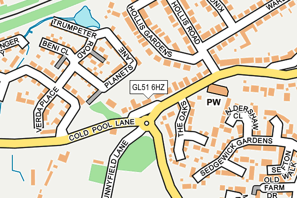 GL51 6HZ map - OS OpenMap – Local (Ordnance Survey)