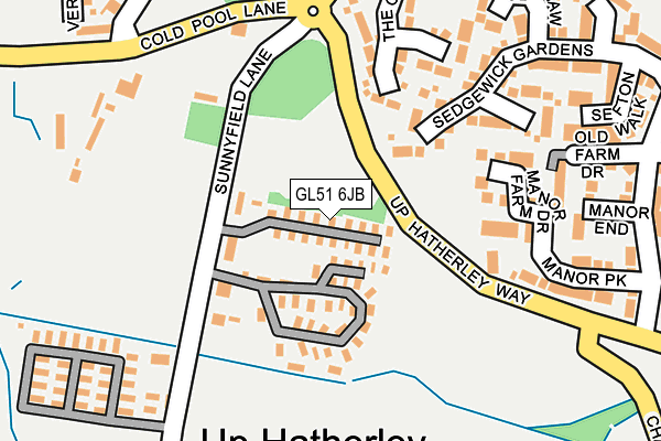 GL51 6JB map - OS OpenMap – Local (Ordnance Survey)