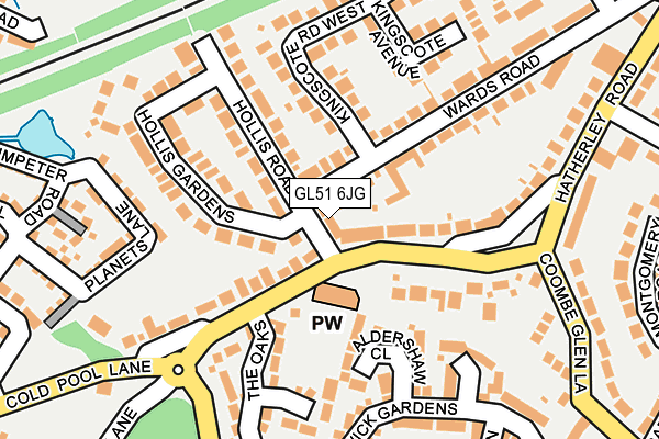 GL51 6JG map - OS OpenMap – Local (Ordnance Survey)