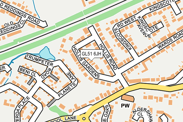 GL51 6JH map - OS OpenMap – Local (Ordnance Survey)