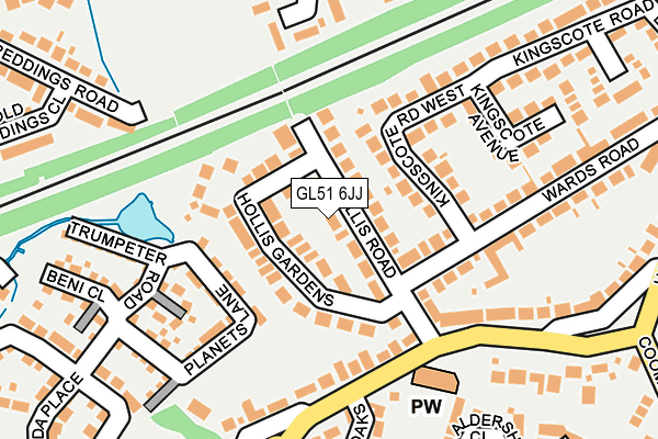 GL51 6JJ map - OS OpenMap – Local (Ordnance Survey)