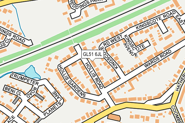 GL51 6JL map - OS OpenMap – Local (Ordnance Survey)