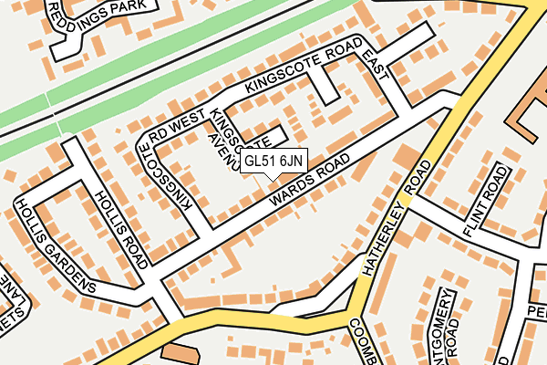 GL51 6JN map - OS OpenMap – Local (Ordnance Survey)