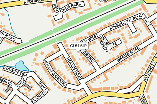 GL51 6JP map - OS OpenMap – Local (Ordnance Survey)