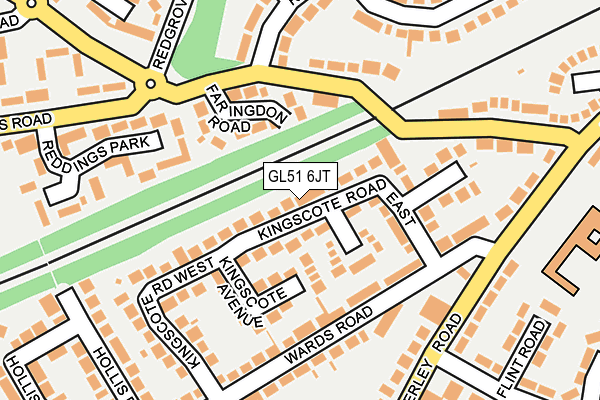 GL51 6JT map - OS OpenMap – Local (Ordnance Survey)