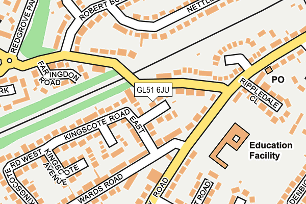 GL51 6JU map - OS OpenMap – Local (Ordnance Survey)