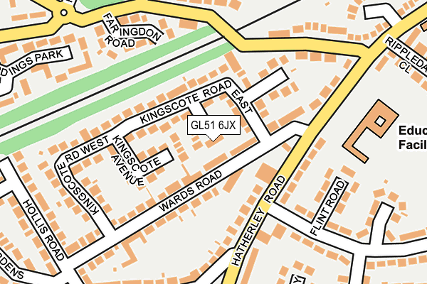 GL51 6JX map - OS OpenMap – Local (Ordnance Survey)