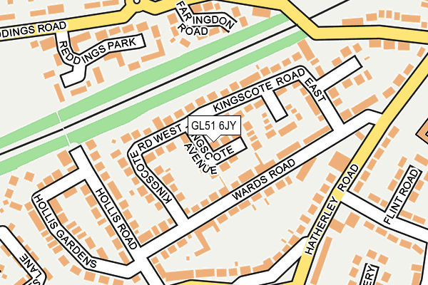 GL51 6JY map - OS OpenMap – Local (Ordnance Survey)
