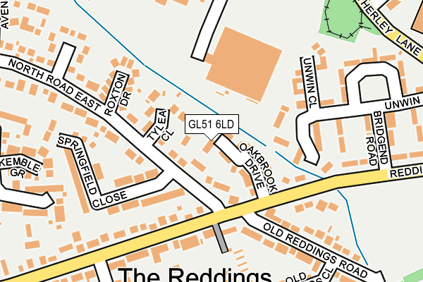 GL51 6LD map - OS OpenMap – Local (Ordnance Survey)