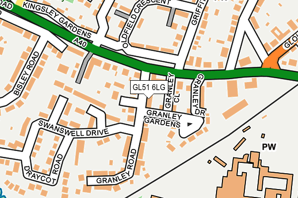 GL51 6LG map - OS OpenMap – Local (Ordnance Survey)