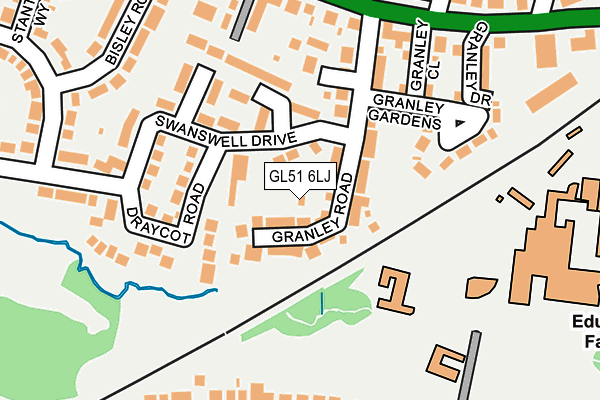 GL51 6LJ map - OS OpenMap – Local (Ordnance Survey)