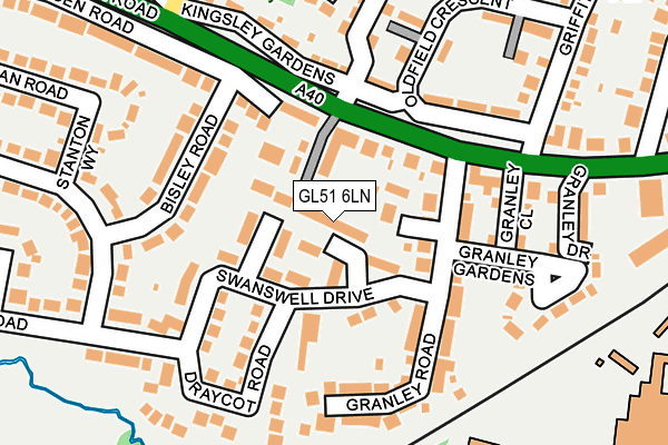 GL51 6LN map - OS OpenMap – Local (Ordnance Survey)