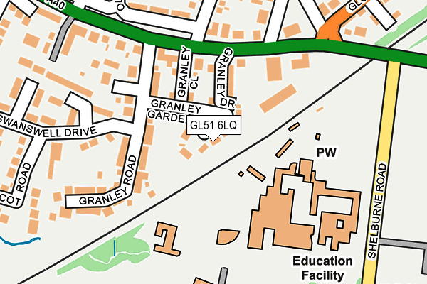 GL51 6LQ map - OS OpenMap – Local (Ordnance Survey)