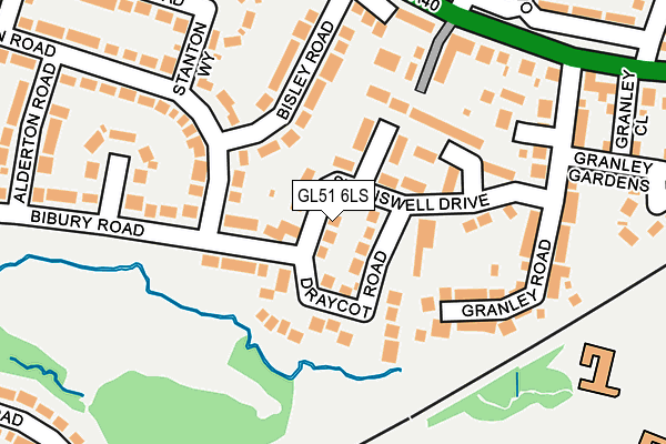 GL51 6LS map - OS OpenMap – Local (Ordnance Survey)