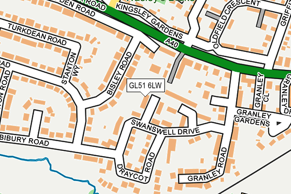 GL51 6LW map - OS OpenMap – Local (Ordnance Survey)